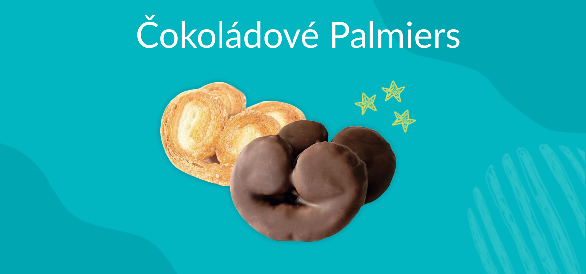 Čokoládové Palmiers